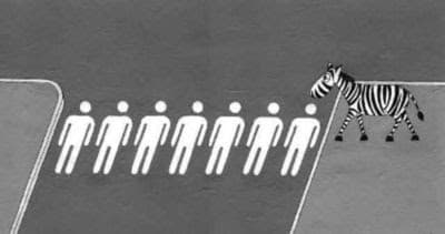 Pilas!!!...no pisen el paso cebra.