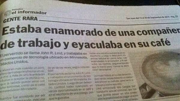 El hombre estaba enamorado