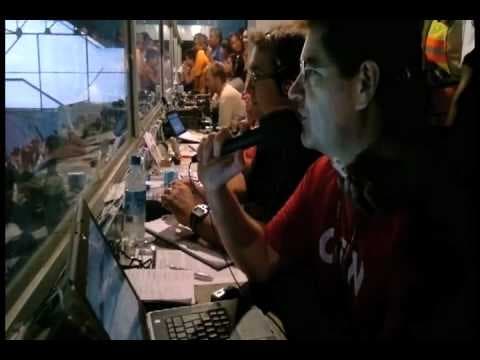 La prensa de Brasil en el estadio Capwell.