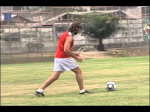 Zubeldia metiendole en practica de Barcelona.