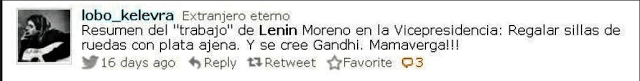 Hay quienes no aprecian a Lenin Moreno